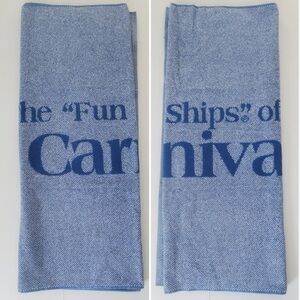 New! 2 Set Carnival Cruise Line The Fun Ships Oversized Cotton Beach Towel 65x40
